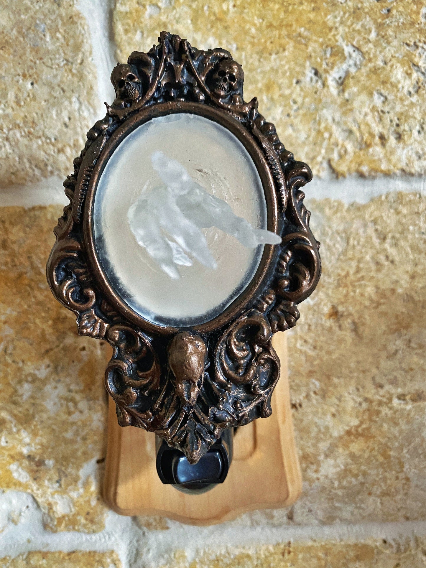 Spectral Hand Nightlight, Hand Painted Resin Sculpture | Victorian Gothic Night Light | Ghost Hand Lighting for Gothic Fantasy Home Decor