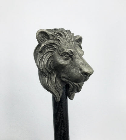 Lion Cane, Hand Sculpted Walking Stick | Medieval Gothic Cane | Fantasy Cosplay Lion Head Cane, Gothic Accessory