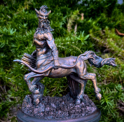 Centaur Statue, Hand Painted Resin Sculpture | Mythical Creature Figurine | Unique Legendary Sagittarius Centaur Figurine. Fantasy Art Decor