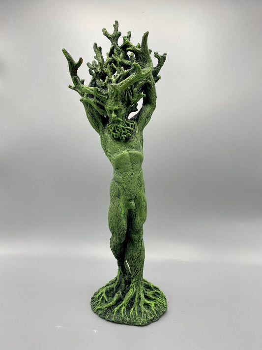 Green Man, Cernunnos Statue, Green Finish
