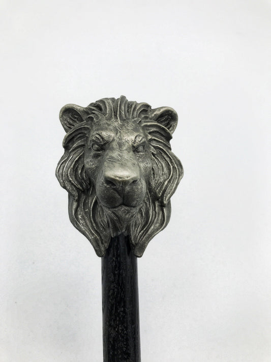 Lion Cane, Hand Sculpted Walking Stick | Medieval Gothic Cane | Fantasy Cosplay Lion Head Cane, Gothic Accessory