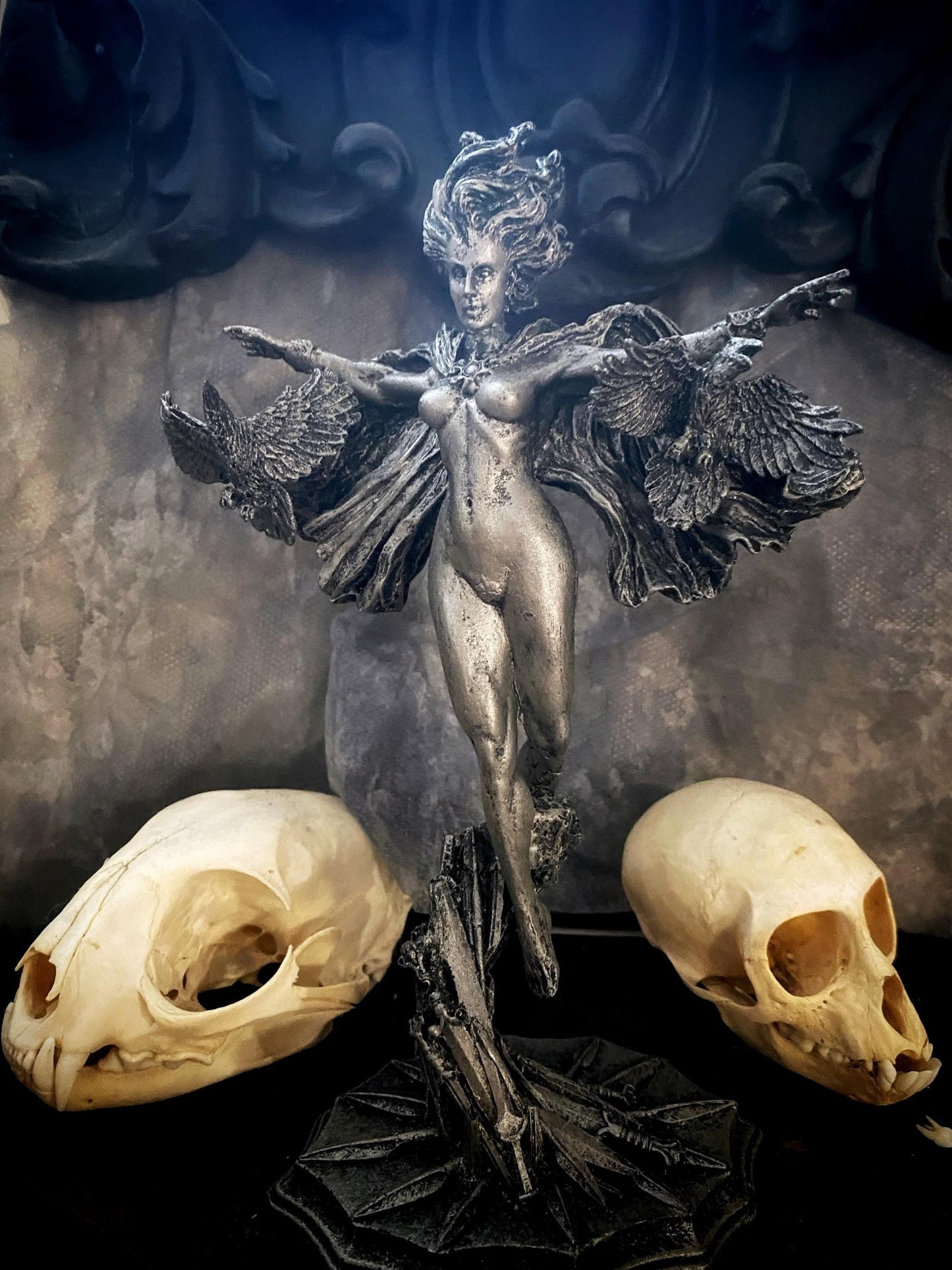Morrigan the Celtic Goddess Statue | Mythological Deities Figurine | Myths and Legends Character | Mythic Altar Statue for Gothic Home Decor