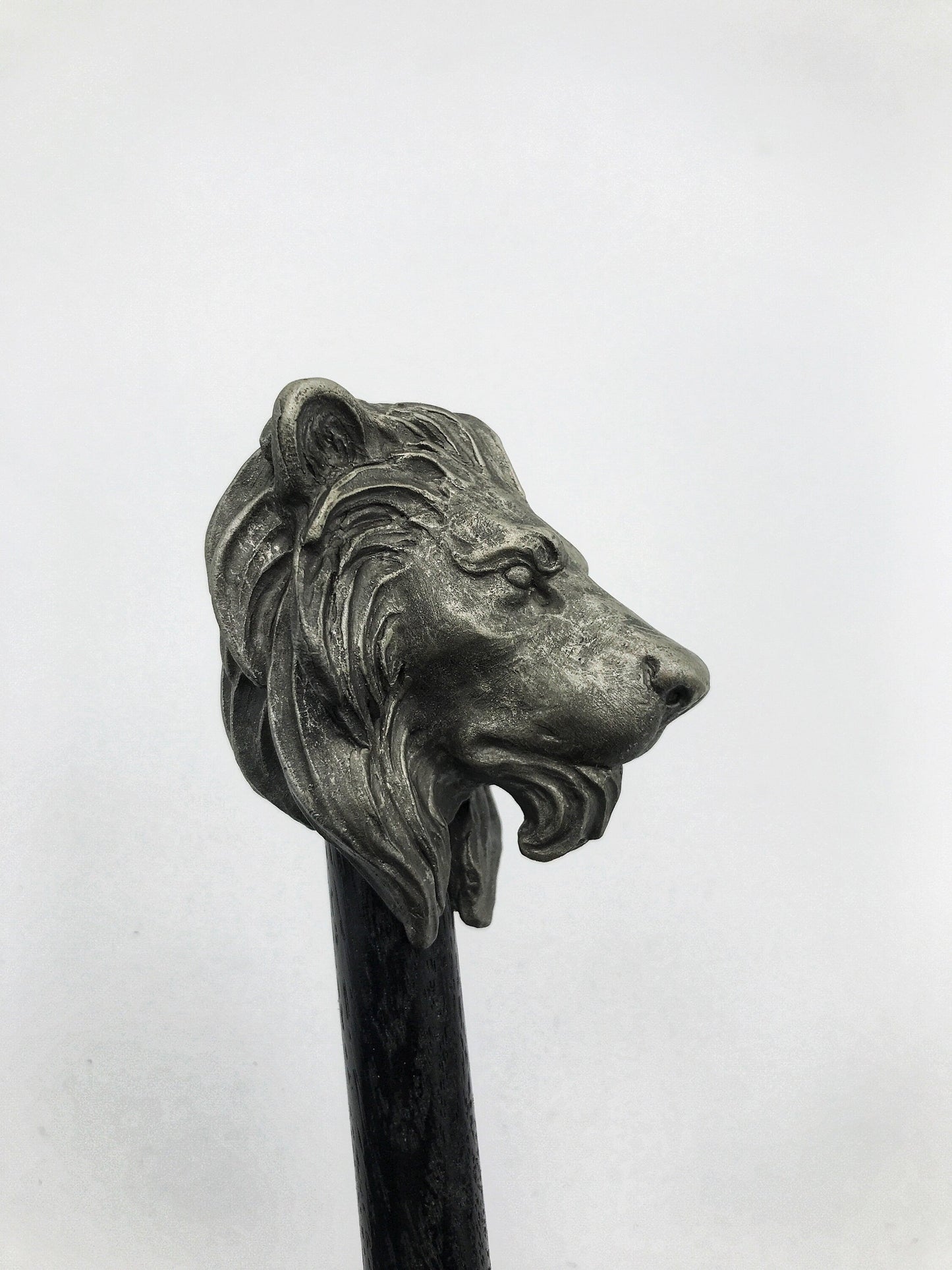 Lion Cane, Hand Sculpted Walking Stick | Medieval Gothic Cane | Fantasy Cosplay Lion Head Cane, Gothic Accessory