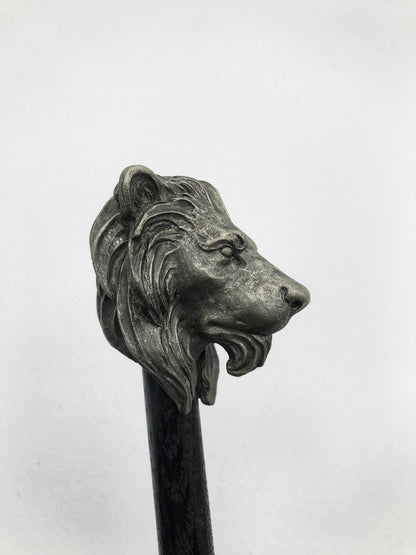 Lion Cane, Hand Sculpted Walking Stick | Medieval Gothic Cane | Fantasy Cosplay Lion Head Cane, Gothic Accessory