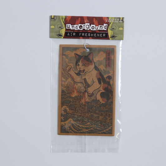 Cat Destroying City Ukiyo-E Air Freshener