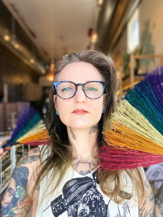 Specialty Mixed Color Altar Brooms - 6-7” Broomcorn