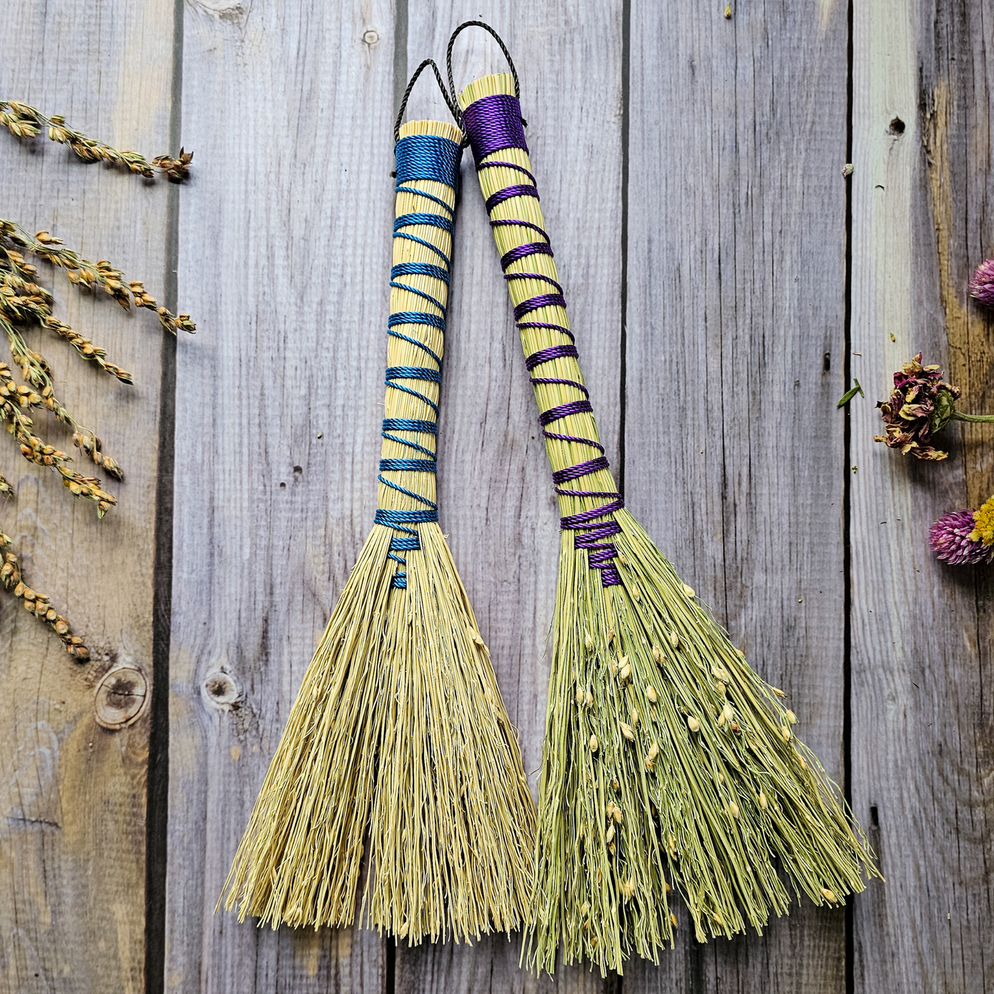 Mini Altar Broom - Handmade Hawktail Whisk Broom