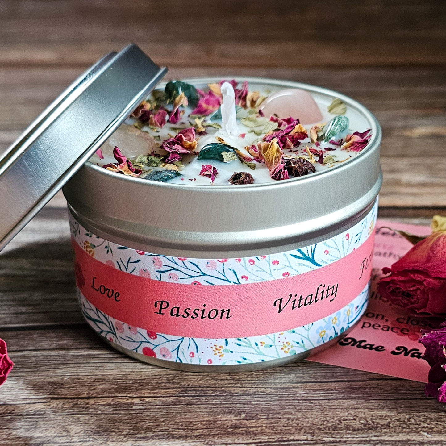 Beltane Ritual Candle – Honey Vanilla Floral Soy Candle for Passion, Love & Spring Renewal