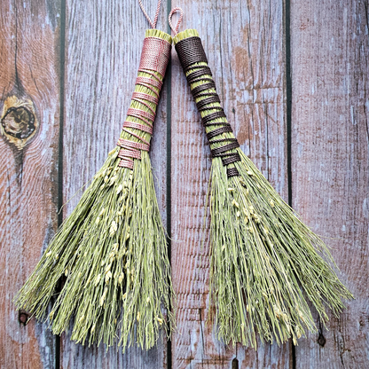 Mini Altar Broom - Handmade Hawktail Whisk Broom