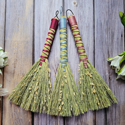 Mini Altar Broom - Handmade Hawktail Whisk Broom