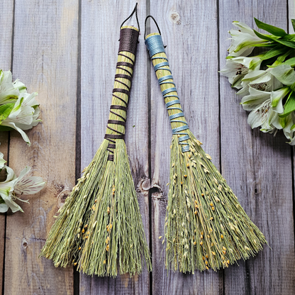 Mini Altar Broom - Handmade Hawktail Whisk Broom
