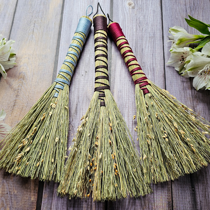 Mini Altar Broom - Handmade Hawktail Whisk Broom