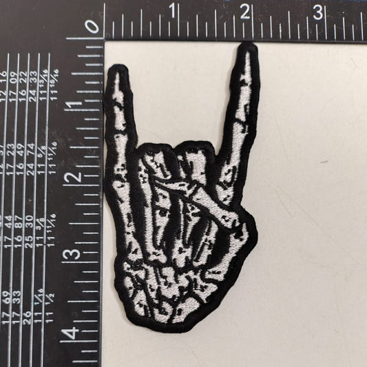Skeleton Rock Hand Patch