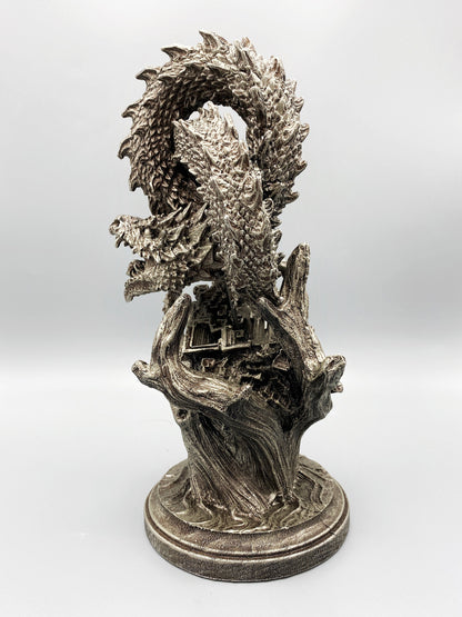 Ouroboros/ World Serpent Statue, Hand Painted Resin Sculpture | Norse Mythology Figurine | Myths and Legends Dragon Statue,Fantasy Art Decor