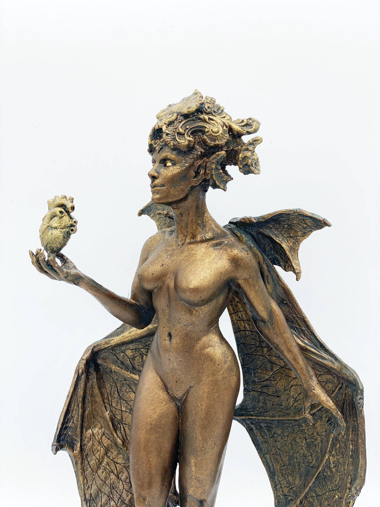 Lilith Statue, Hand Painted Resin Sculpture | Mythic Goddess Figurine |Myths and Legends Character |Altar Statue for Gothic Home Decor