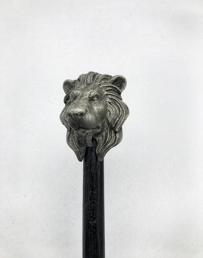 Lion Cane, Hand Sculpted Walking Stick | Medieval Gothic Cane | Fantasy Cosplay Lion Head Cane, Gothic Accessory