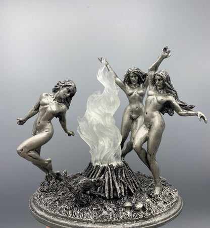 Witch's Sabbath Sculpture, with LED light feature