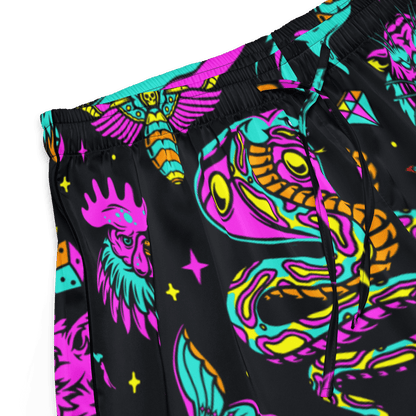 Neon Traditional Silky Pajama Shorts