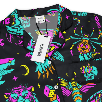 Neon Traditional Silky Pajama Top