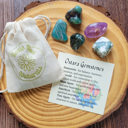 Ostara Gemstone Set – Spring Equinox Crystal Collection for Growth, Renewal & Harmony