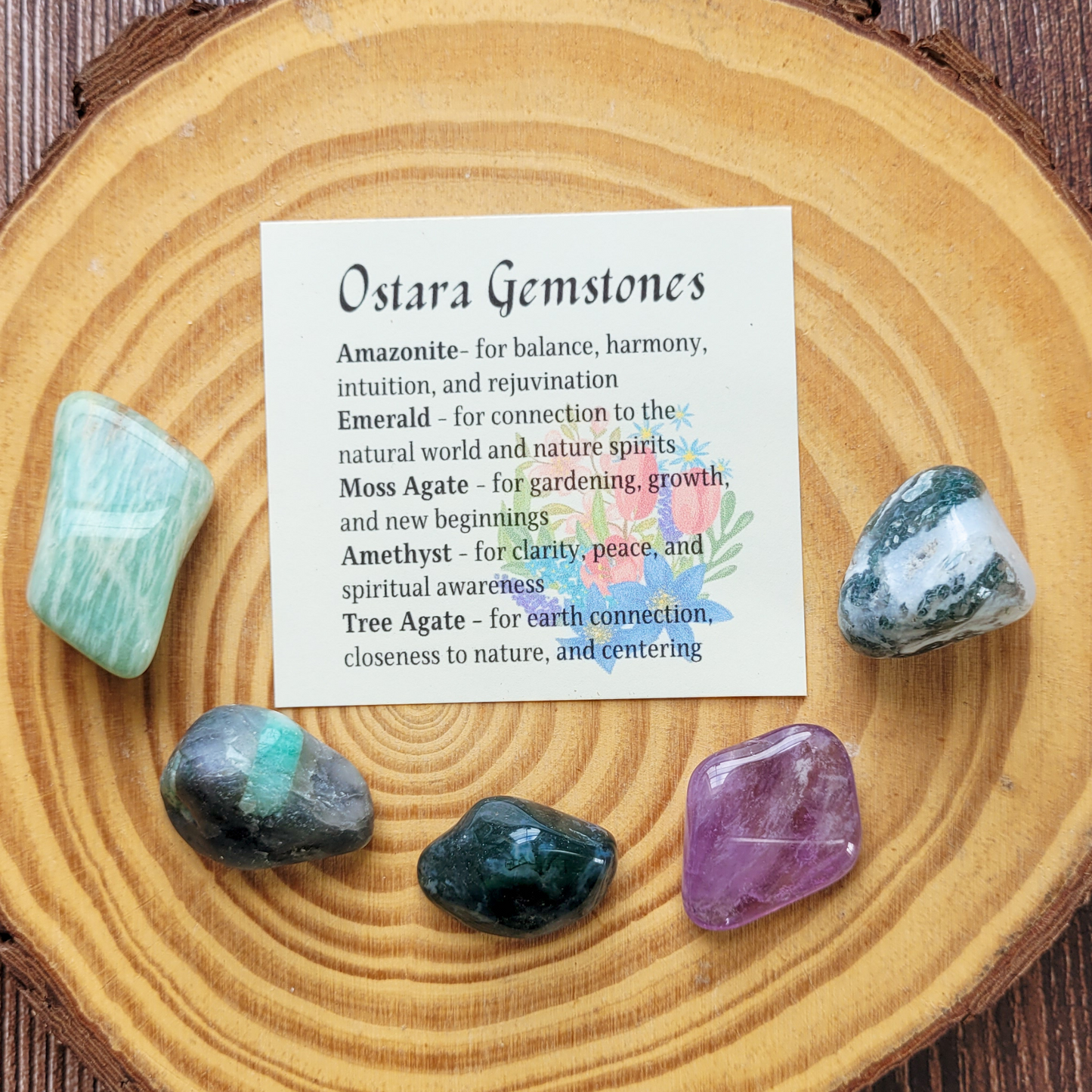 Ostara Gemstone Set – Spring Equinox Crystal Collection for Growth, Renewal & Harmony