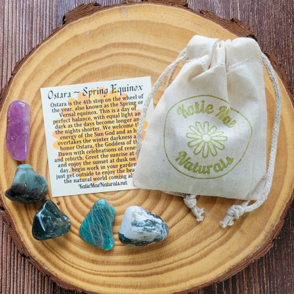 Ostara Gemstone Set – Spring Equinox Crystal Collection for Growth, Renewal & Harmony