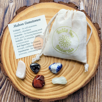 Mabon Gemstone Set – Autumn Equinox Crystal Collection for Balance, Reflection & Grounding