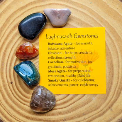 Lughnasadh Gemstone Set – Harvest Crystal Collection for Gratitude, Abundance & Grounding