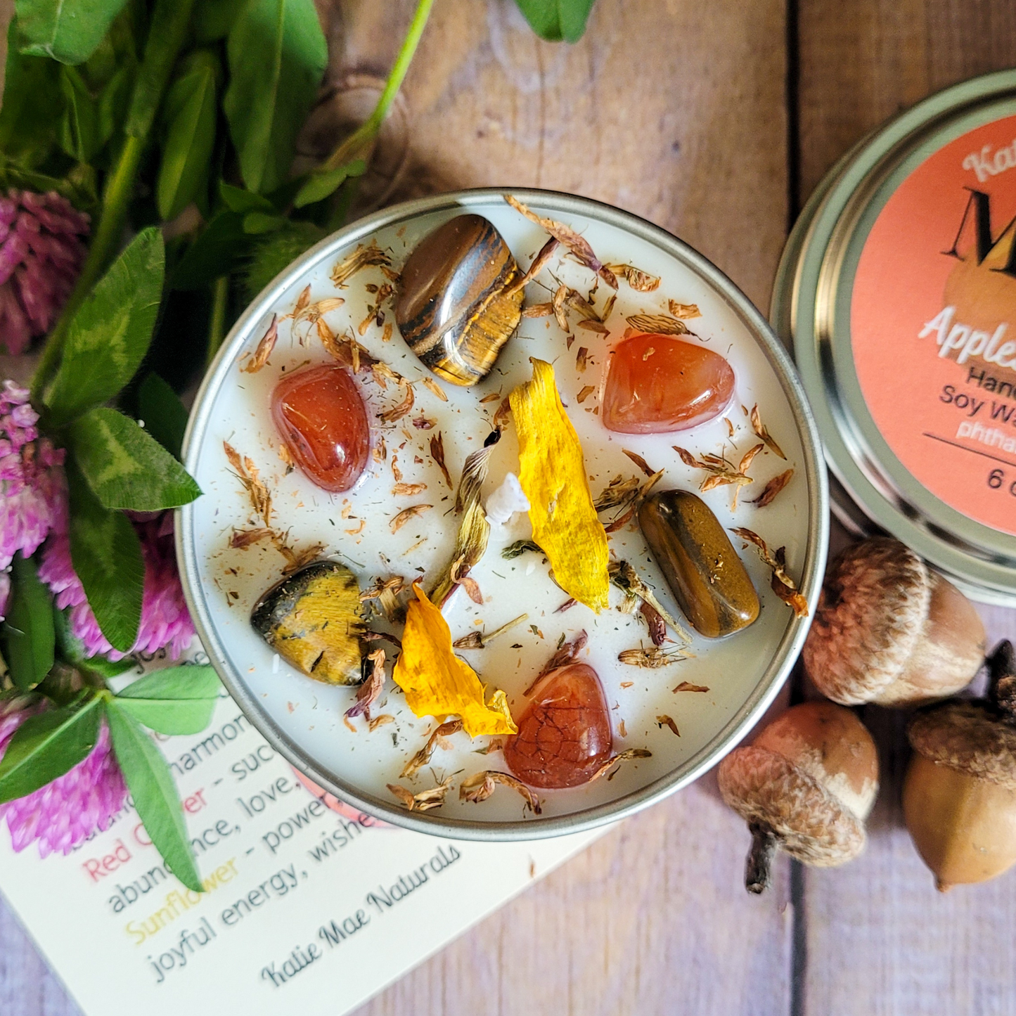 Mabon Ritual Candle – Apple & Oak Soy Candle for Autumn Equinox, Gratitude & Grounding