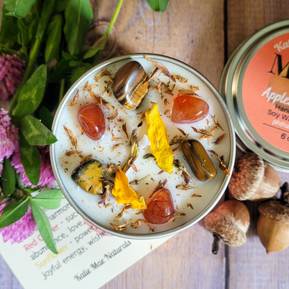 Mabon Ritual Candle – Apple & Oak Soy Candle for Autumn Equinox, Gratitude & Grounding