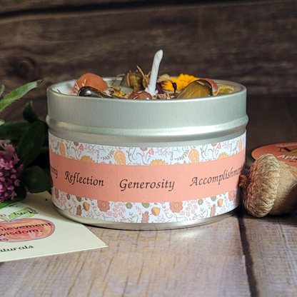 Mabon Ritual Candle – Apple & Oak Soy Candle for Autumn Equinox, Gratitude & Grounding