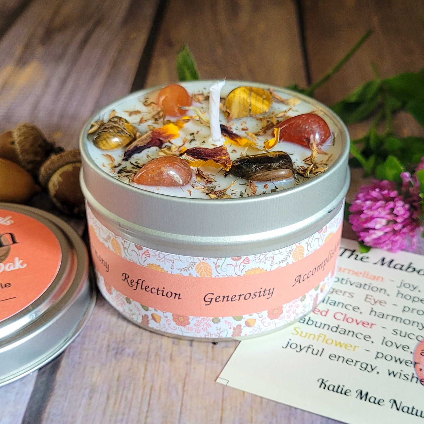 Mabon Ritual Candle – Apple & Oak Soy Candle for Autumn Equinox, Gratitude & Grounding