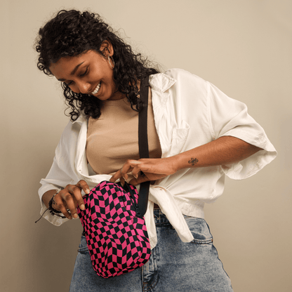 Twisted Tiles Checkerboard Crossbody Bag