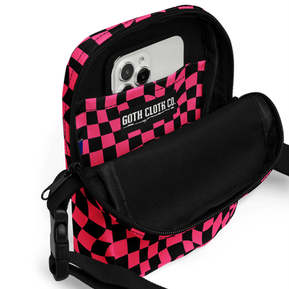 Twisted Tiles Checkerboard Crossbody Bag